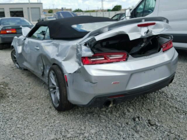 1G1FB3DS7H0176615 - 2017 CHEVROLET CAMARO SILVER photo 3