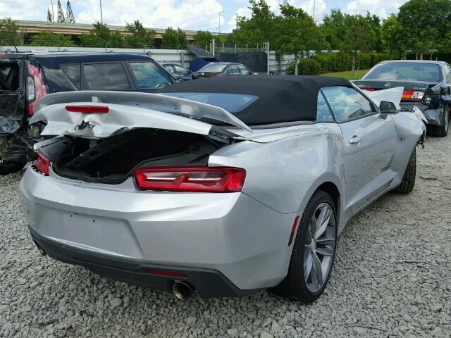 1G1FB3DS7H0176615 - 2017 CHEVROLET CAMARO SILVER photo 4