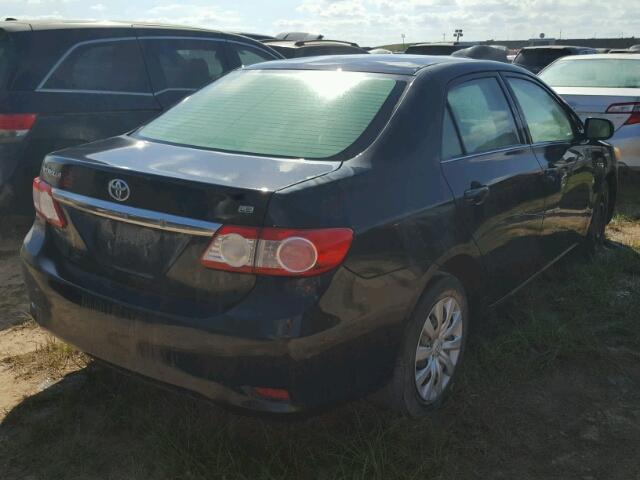 5YFBU4EEXDP107030 - 2013 TOYOTA COROLLA BLACK photo 4