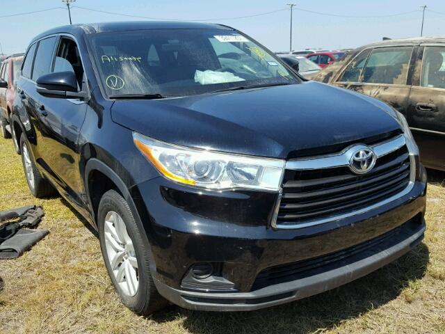 5TDZKRFH5ES029873 - 2014 TOYOTA HIGHLANDER BLACK photo 1