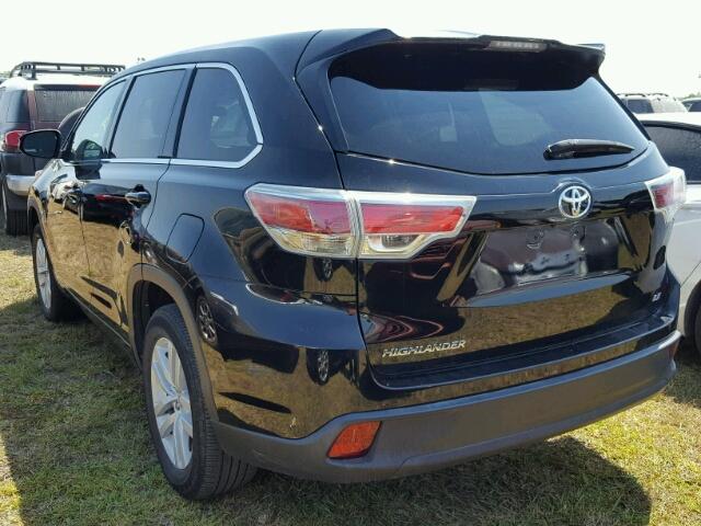 5TDZKRFH5ES029873 - 2014 TOYOTA HIGHLANDER BLACK photo 3