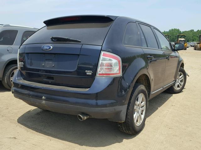 2FMDK48C78BA22830 - 2008 FORD EDGE SEL BLUE photo 4