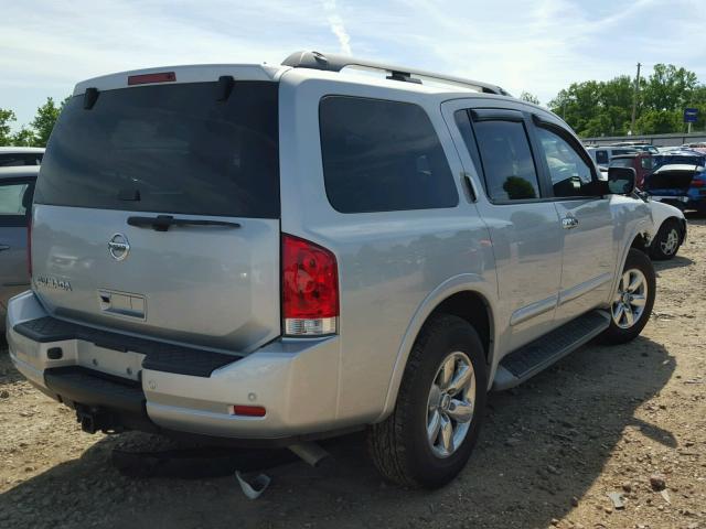 5N1AA0NC2CN610439 - 2012 NISSAN ARMADA SV SILVER photo 4