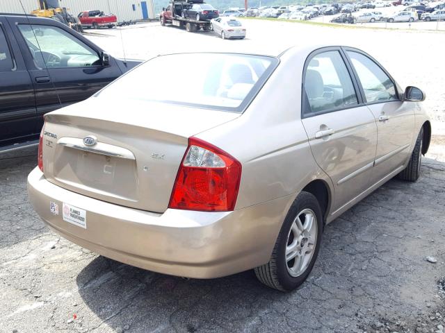 KNAFE121955128901 - 2005 KIA NEW SPECTR TAN photo 4