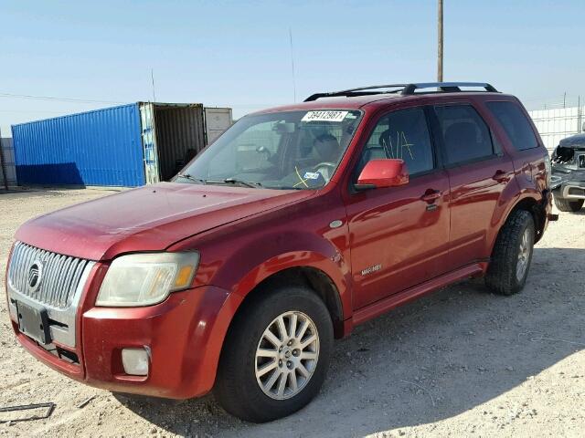 4M2CU87178KJ14490 - 2008 MERCURY MARINER PR BURGUNDY photo 2