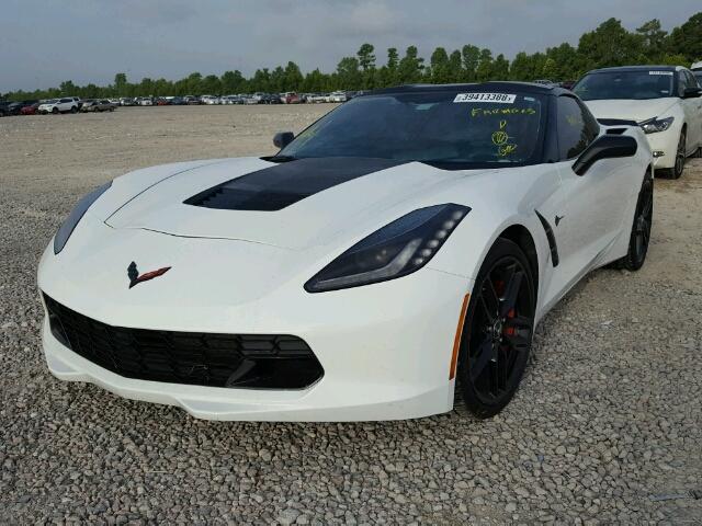 1G1YK2D77E5102656 - 2014 CHEVROLET CORVETTE S WHITE photo 2