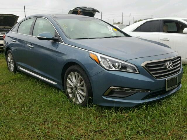 5NPE34AF3FH046778 - 2015 HYUNDAI SONATA SPO BLUE photo 1