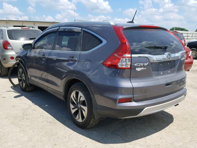 5J6RM4H91FL002492 - 2015 HONDA CR-V TOURI GRAY photo 3