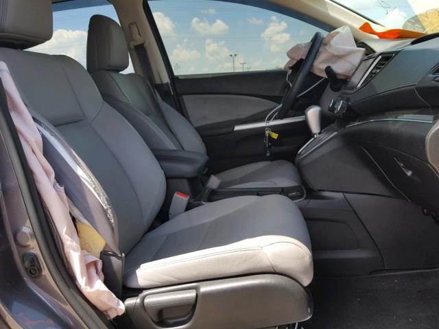 5J6RM4H91FL002492 - 2015 HONDA CR-V TOURI GRAY photo 5