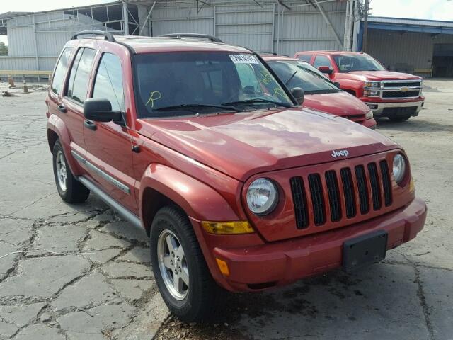 1J4GL38K65W682863 - 2005 JEEP LIBERTY MAROON photo 1