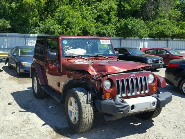 1J4FA54138L500505 - 2008 JEEP WRANGLER S 勃艮第红 照片 1