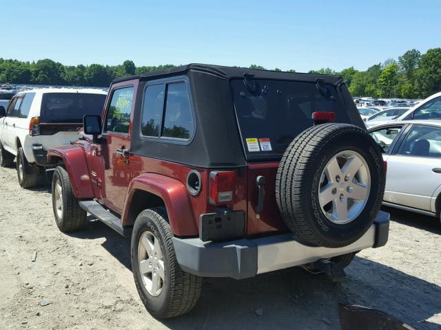 1J4FA54138L500505 - 2008 JEEP WRANGLER S 勃艮第红 照片 3