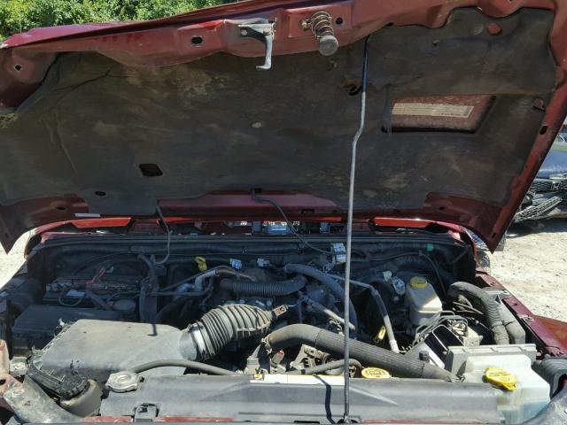 1J4FA54138L500505 - 2008 JEEP WRANGLER S 勃艮第红 照片 7