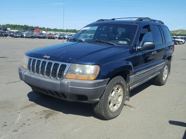 1J4GW48S01C508666 - 2001 JEEP GRAND CHER BLUE photo 2