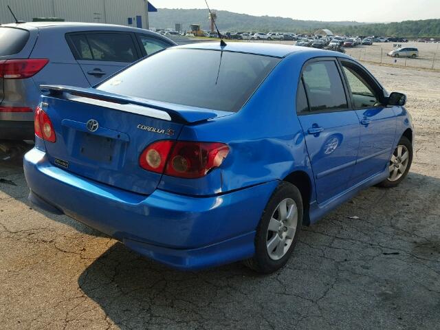 2T1BR32E28C879978 - 2008 TOYOTA COROLLA BLUE photo 4