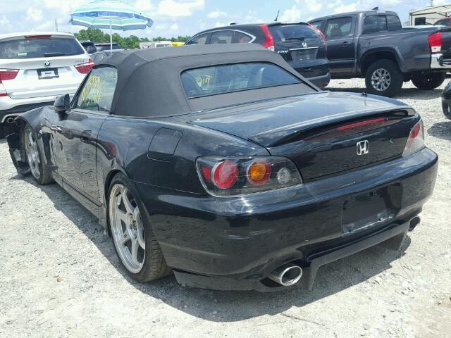 JHMAP21415S005148 - 2005 HONDA S2000 BLACK photo 3