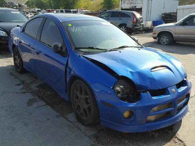 1B3ES66S14D640830 - 2004 DODGE NEON SRT-4 BLUE photo 1