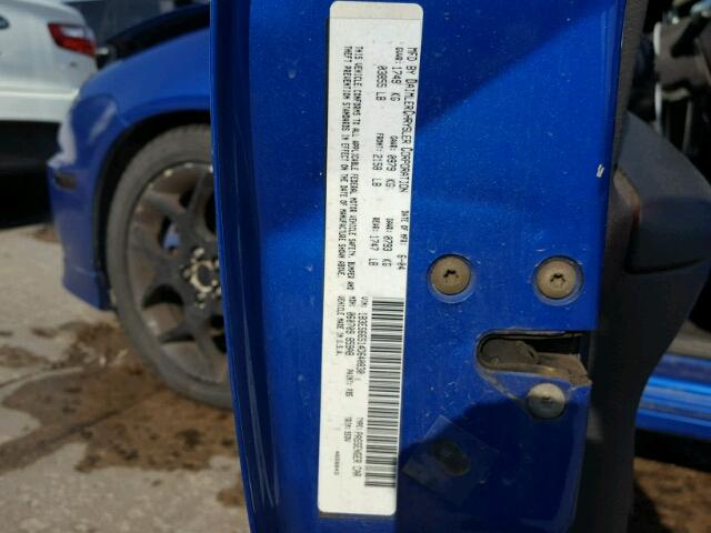 1B3ES66S14D640830 - 2004 DODGE NEON SRT-4 BLUE photo 10