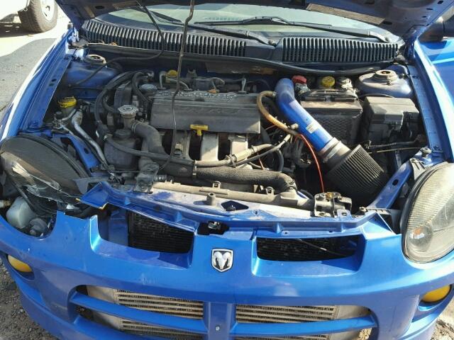 1B3ES66S14D640830 - 2004 DODGE NEON SRT-4 BLUE photo 7