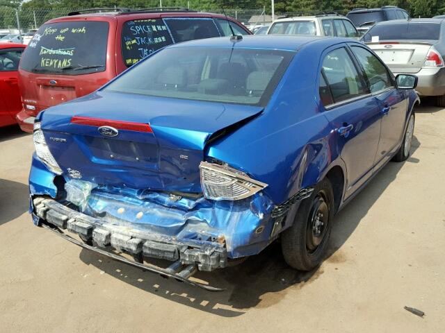 3FAHP0HA3CR396799 - 2012 FORD FUSION SE BLUE photo 4