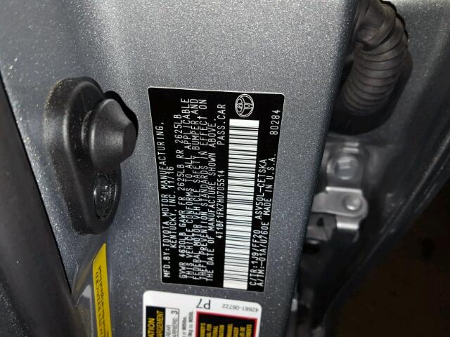 4T1BF1FK7HU705514 - 2017 TOYOTA CAMRY LE 金色 照片 10