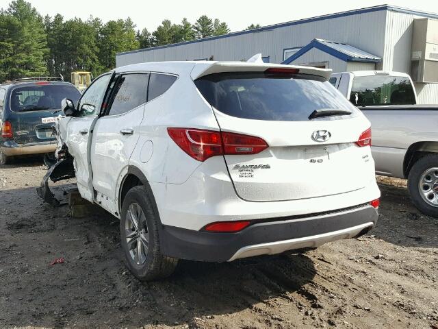 5XYZTDLB8GG344389 - 2016 HYUNDAI SANTA FE S WHITE photo 3