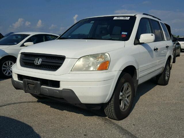 2HKYF18693H552796 - 2003 HONDA PILOT EXL WHITE photo 2