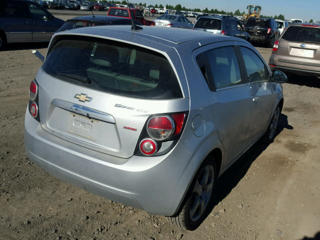 1G1JE6SB0E4189703 - 2014 CHEVROLET SONIC LTZ SILVER photo 4