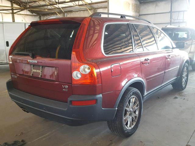 YV1CZ852851200728 - 2005 VOLVO XC90 V8 RED photo 4