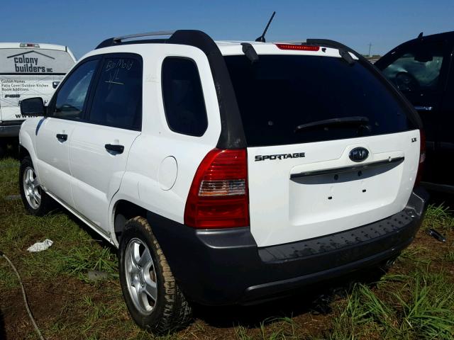 KNDJF724477382322 - 2007 KIA SPORTAGE WHITE photo 3