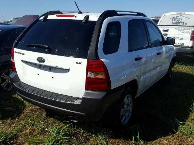 KNDJF724477382322 - 2007 KIA SPORTAGE WHITE photo 4