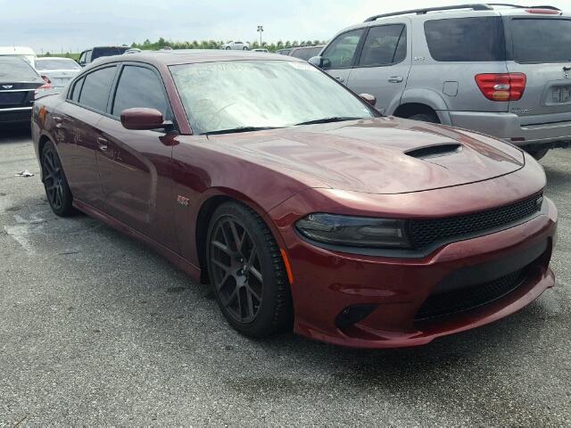 2C3CDXGJ0HH552621 - 2017 DODGE CHARGER R/ BURGUNDY photo 1