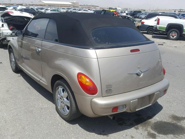 3C3EY55E05T291095 - 2005 CHRYSLER PT CRUISER TAN photo 3