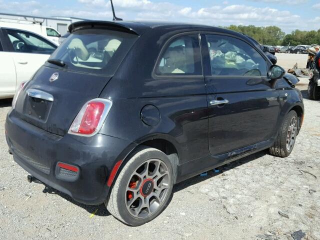 3C3CFFBRXFT550705 - 2015 FIAT 500 SPORT BLACK photo 4