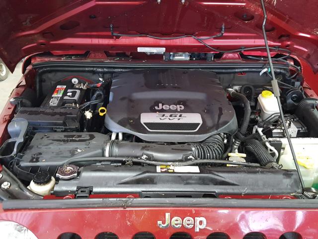 1C4AJWAG5DL556227 - 2013 JEEP WRANGLER S MAROON photo 7