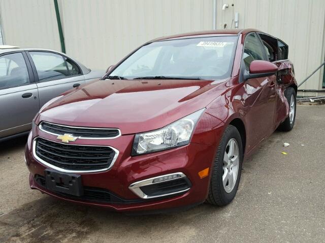 1G1PC5SB5F7203105 - 2015 CHEVROLET CRUZE MAROON photo 2