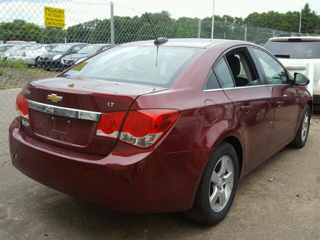 1G1PC5SB5F7203105 - 2015 CHEVROLET CRUZE MAROON photo 4