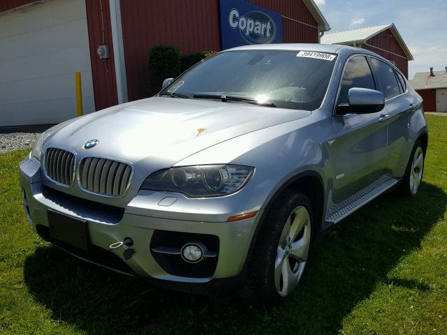 5UXFH0C51ALC66171 - 2010 BMW X6 HYBRID GRAY photo 2