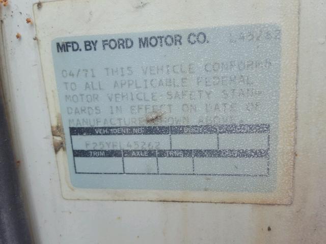 F25YRL45262 - 1971 FORD OTHER WHITE photo 10