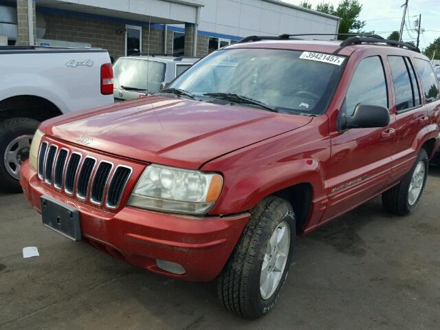 1J4GW58N51C721435 - 2001 JEEP GRAND CHER RED photo 2