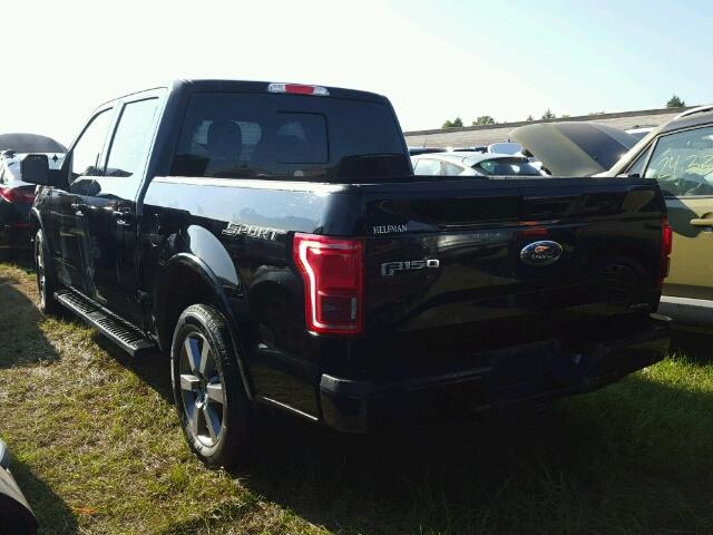 1FTEW1CF0GKE93297 - 2016 FORD F150 SUPER BLACK photo 3