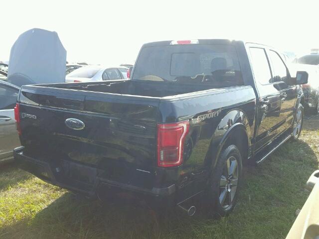 1FTEW1CF0GKE93297 - 2016 FORD F150 SUPER BLACK photo 4