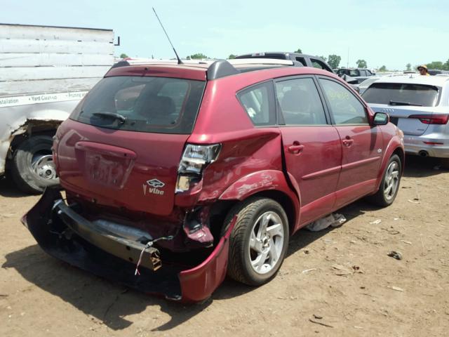 5Y2SL63805Z405217 - 2005 PONTIAC VIBE BURGUNDY photo 4