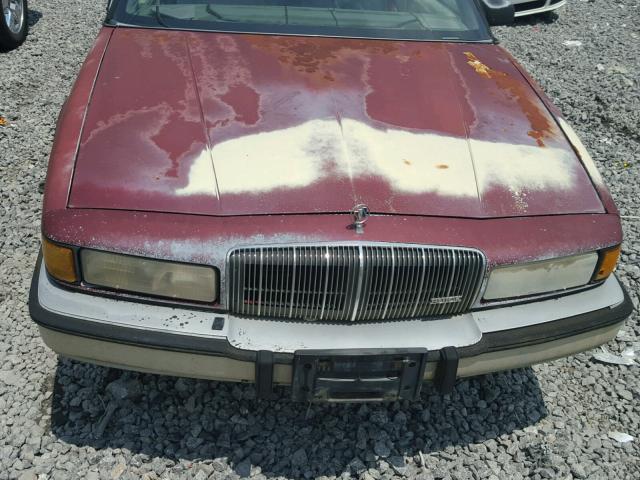 2G4WD14L2L1449659 - 1990 BUICK REGAL LIMI RED photo 7