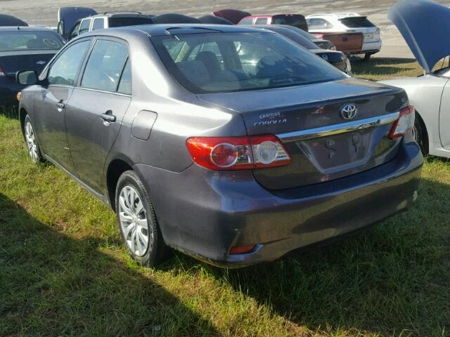 5YFBU4EE0DP181699 - 2013 TOYOTA COROLLA GRAY photo 3