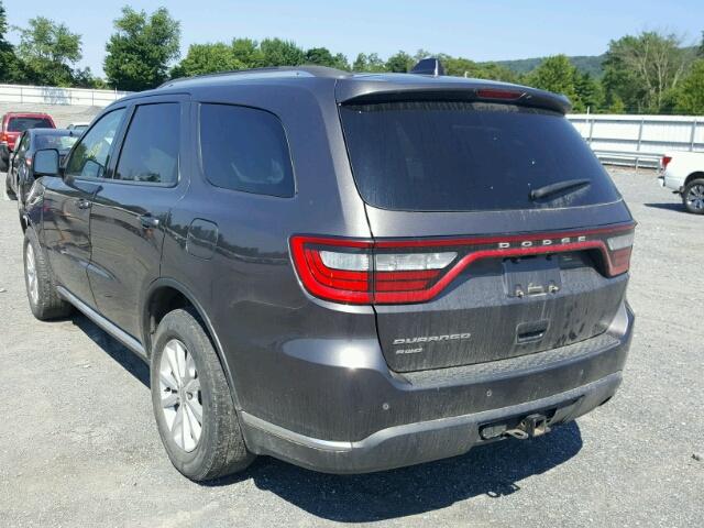 1C4RDJAG2FC800562 - 2015 DODGE DURANGO SX CHARCOAL photo 3