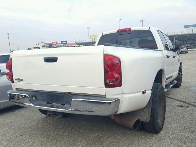 3D7ML48A67G806059 - 2007 DODGE RAM 3500 WHITE photo 4