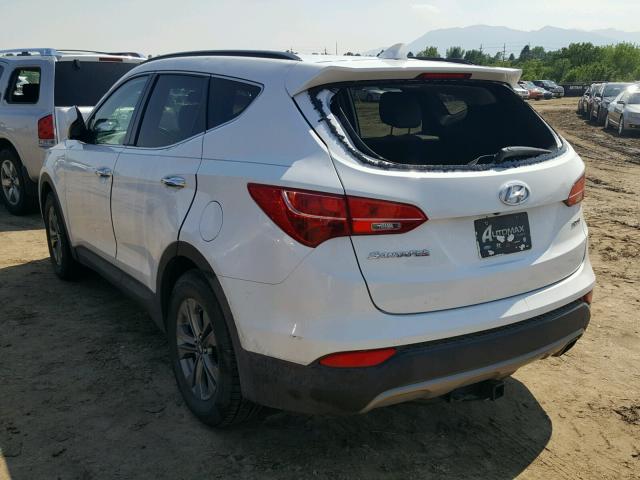 5XYZU3LB5FG286814 - 2015 HYUNDAI SANTA FE S WHITE photo 3