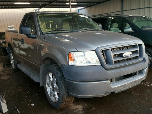 1FTRF12245NB97355 - 2005 FORD F150 GRAY photo 1