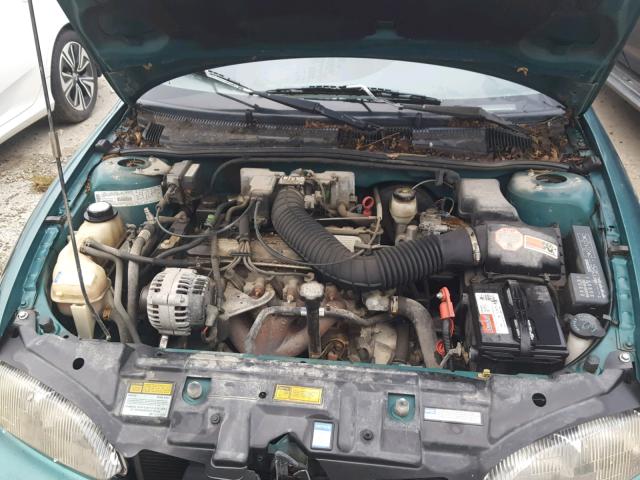 1G1JC124XV7296668 - 1997 CHEVROLET CAVALIER B GREEN photo 7